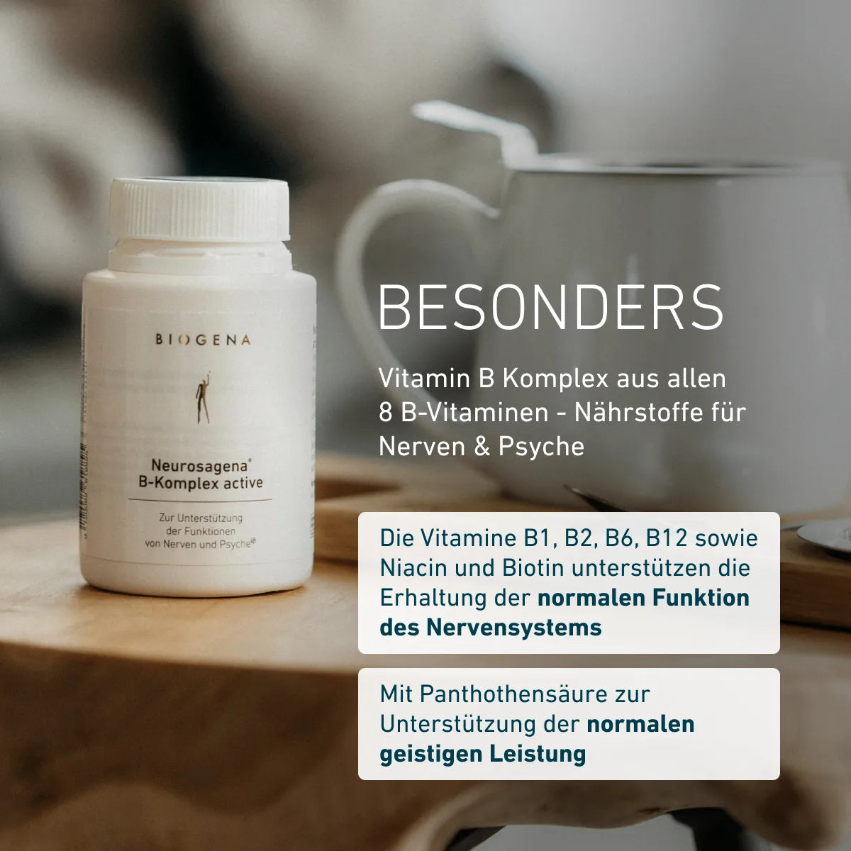 Vitamin B-Komplex Pulver [60 Kapseln] - Biogena
